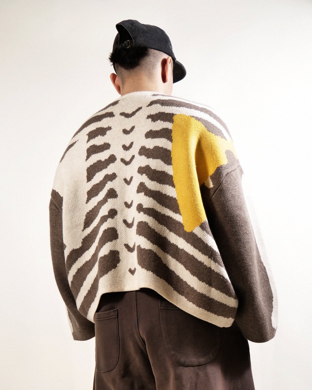 RIB CAGE KIMONO SWEATER - BROWN | Prospective Flow | Japanese